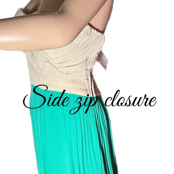 CITY STUDIO Seafoam Taupe Strapless Dress Sz Juniors L Mini Cocktail Party Dance - Picture 4 of 11